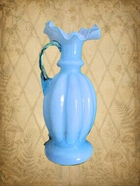 FENTON Blue Blown Glass Vase